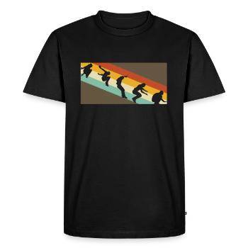 Parkourläufer Freerunning Parkour - T-shirt Premium bio Homme - noir - Devant - Nico (187cm)