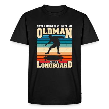 Longboard - T-shirt Premium bio Homme - noir - Devant - Nico (187cm)