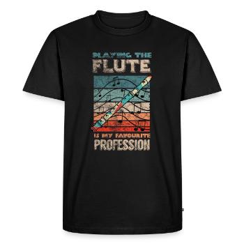 Enregistreur vintage - T-shirt Premium bio Homme - noir - Devant - Nico (187cm)