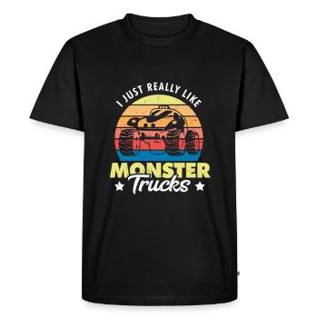 Monster Truck Monster Truck - Men's Premium Organic T-Shirt - black - Front - Nico (187cm)