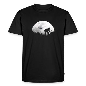Moon carpenter carpentry - Men's Premium Organic T-Shirt - black - Front - Nico (187cm)