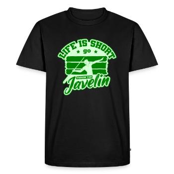 Lancer du javelot lancer du javelot - T-shirt Premium bio Homme - noir - Devant - Nico (187cm)