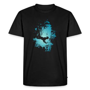 Diver spear spearfishing - Men's Premium Organic T-Shirt - black - Front - Nico (187cm)