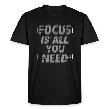 Photographe, appareil photo, photographie - T-shirt Premium bio Homme - noir - Devant - Nico (187cm)