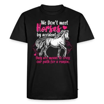Cavalier équestre chevaux - T-shirt Premium bio Homme - noir - Devant - Nico (187cm)