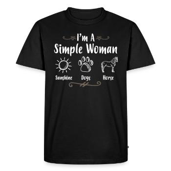 Cavalier Cavalier Chevaux - T-shirt Premium bio Homme - noir - Devant - Nico (187cm)