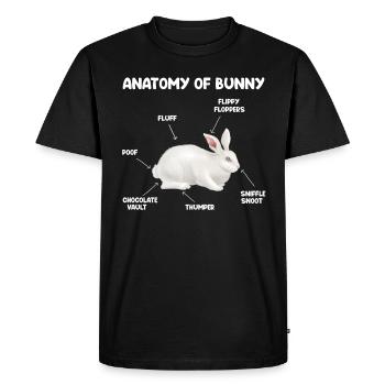 Bunnies rabbits easter - Men's Premium Organic T-Shirt - black - Front - Nico (187cm)