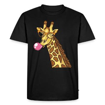 girafe - T-shirt Premium bio Homme - noir - Devant - Nico (187cm)