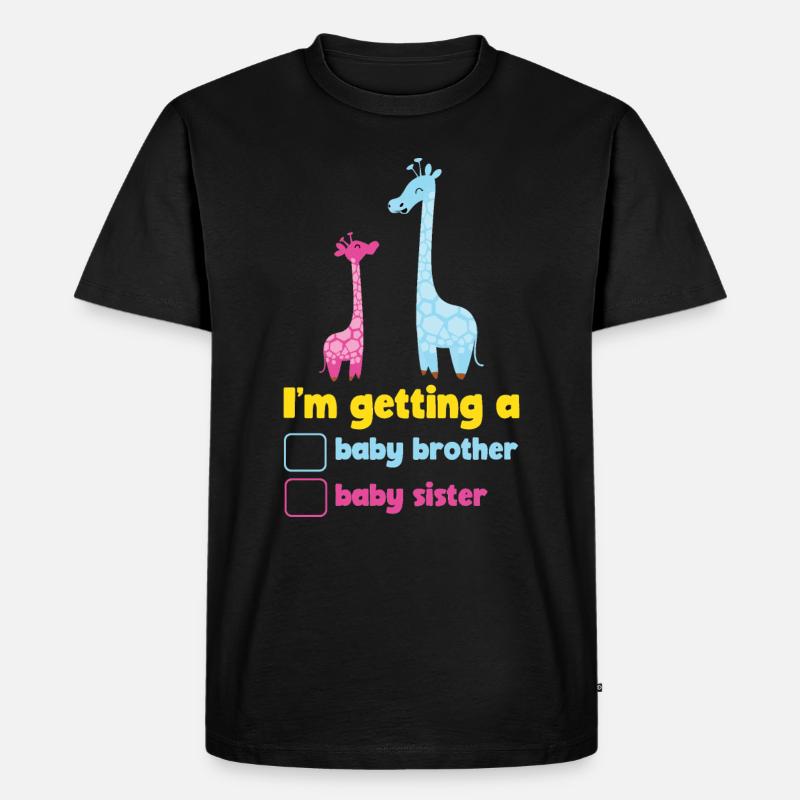Giraffe - Männer Premium Bio T-Shirt - Schwarz