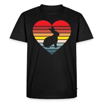 Bunnies rabbits - Men's Premium Organic T-Shirt - black - Front - Nico (187cm)