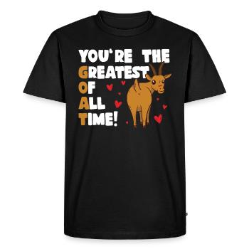 Chèvre - T-shirt Premium bio Homme - noir - Devant - Nico (187cm)