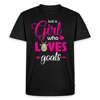 Chèvre - T-shirt Premium bio Homme - noir - Devant - Nico (187cm)