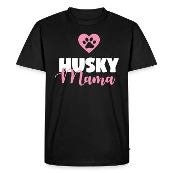 Husky dog - Men's Premium Organic T-Shirt - black - Front - Nico (187cm)