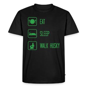 Husky dog - Men's Premium Organic T-Shirt - black - Front - Nico (187cm)