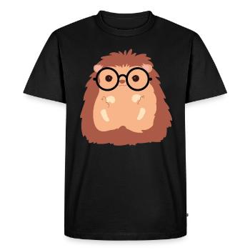 hedgehog - Men's Premium Organic T-Shirt - black - Front - Nico (187cm)