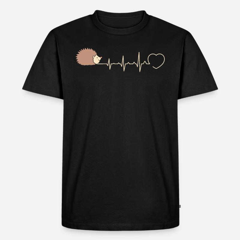 Igel - Männer Premium Bio T-Shirt - Schwarz