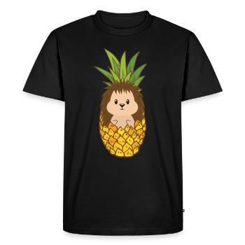 Hérisson - T-shirt Premium bio Homme - noir - Devant - Nico (187cm)