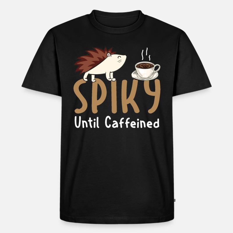 Igel - Männer Premium Bio T-Shirt - Schwarz