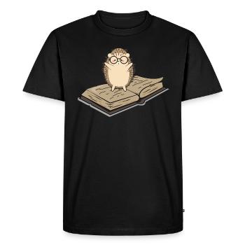 hedgehog - Men's Premium Organic T-Shirt - black - Front - Nico (187cm)