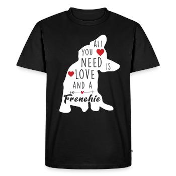 Bulldog French Bulldog English Bulldog - Men's Premium Organic T-Shirt - black - Front - Nico (187cm)