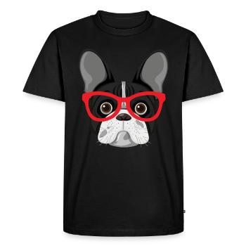 Bulldog French Bulldog English Bulldog - Men's Premium Organic T-Shirt - black - Front - Nico (187cm)