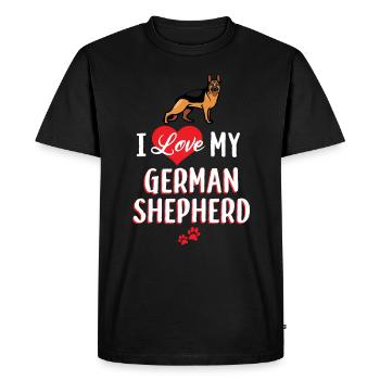 chien de race berger allemand - T-shirt Premium bio Homme - noir - Devant - Nico (187cm)