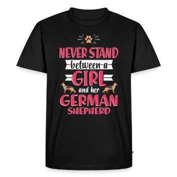 German shepherd dog - Men's Premium Organic T-Shirt - black - Front - Nico (187cm)