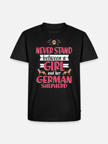 Deutscherschäferhund - Männer Premium Bio T-Shirt - Schwarz