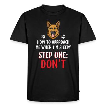 German shepherd dog - Men's Premium Organic T-Shirt - black - Front - Nico (187cm)