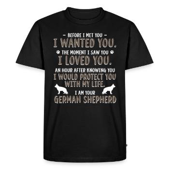 German shepherd dog - Men's Premium Organic T-Shirt - black - Front - Nico (187cm)
