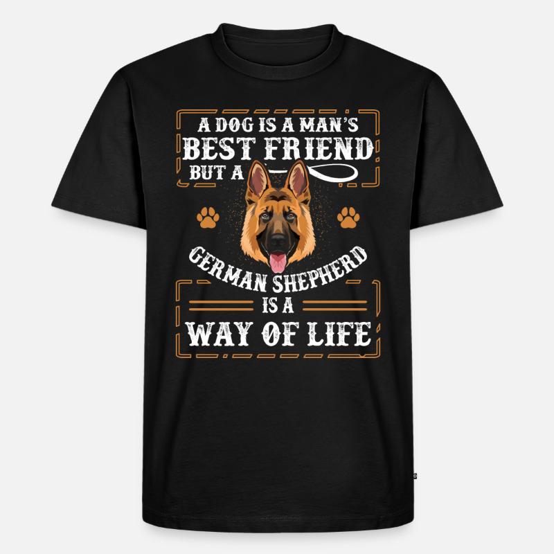 Deutscherschäferhund - Männer Premium Bio T-Shirt - Schwarz