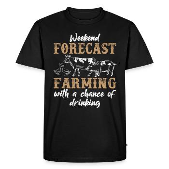 Agriculteur paysanne - T-shirt Premium bio Homme - noir - Devant - Nico (187cm)