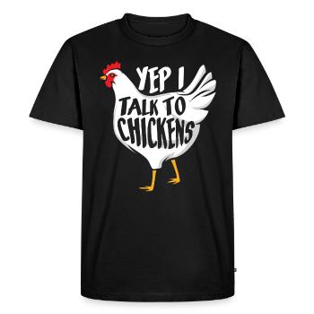 Agriculteur paysanne - T-shirt Premium bio Homme - noir - Devant - Nico (187cm)