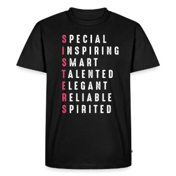 Sister Sisters - Men's Premium Organic T-Shirt - black - Front - Nico (187cm)