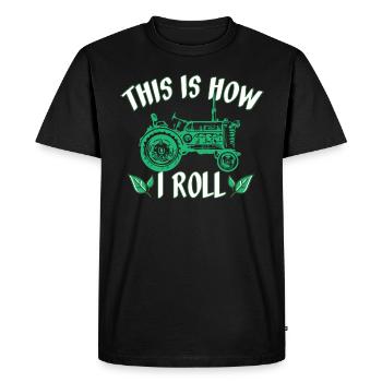 Agriculteur paysanne - T-shirt Premium bio Homme - noir - Devant - Nico (187cm)