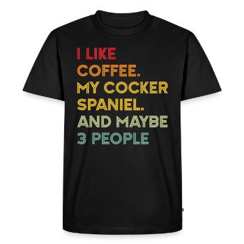 Cocker Spaniel - Men's Premium Organic T-Shirt - black - Front - Nico (187cm)