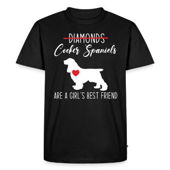 Cocker Spaniel - Men's Premium Organic T-Shirt - black - Front - Nico (187cm)