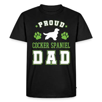 Cocker Spaniel - Men's Premium Organic T-Shirt - black - Front - Nico (187cm)