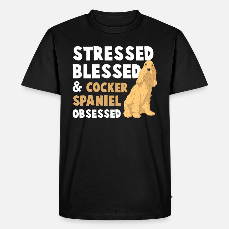 Cocker Spaniel - Männer Premium Bio T-Shirt - Schwarz