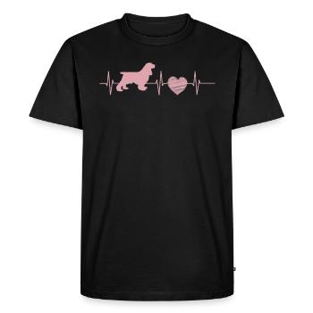 Cocker Spaniel - Men's Premium Organic T-Shirt - black - Front - Nico (187cm)