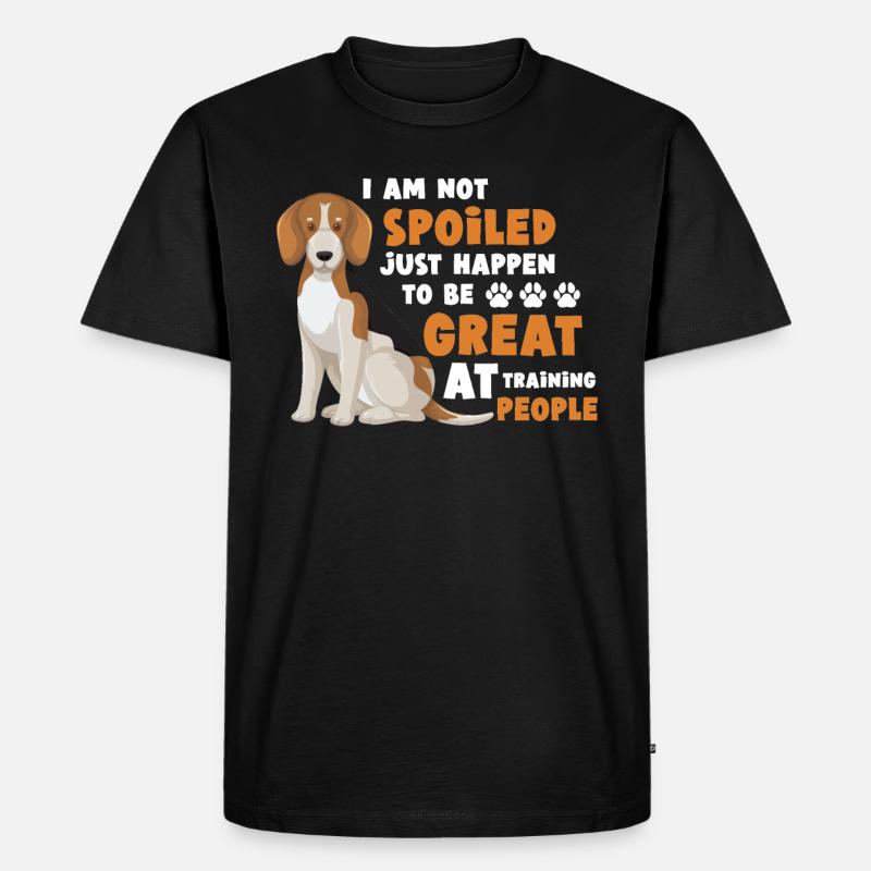 beagle - Männer Premium Bio T-Shirt - Schwarz