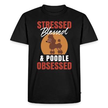 Pudel Poodle - Men's Premium Organic T-Shirt - black - Front - Nico (187cm)