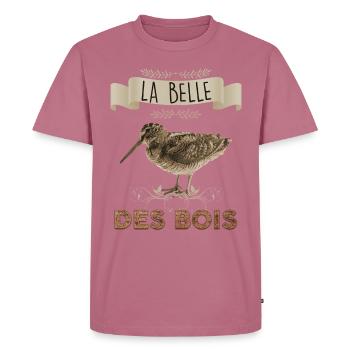 Bécasse la belle des bois - T-shirt Premium bio Homme - mauve - Devant - Nico (187cm)
