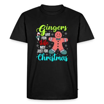 Gingers are for life not just for christmas - Men's Premium Organic T-Shirt - black - Front - Nico (187cm)
