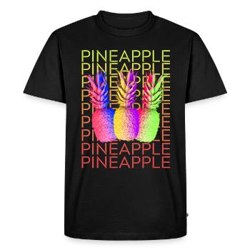 Pineapple Pineapple Summer Fruit - Men's Premium Organic T-Shirt - black - Front - Nico (187cm)