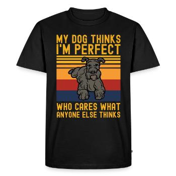 Schnauzer amoureux des chiens drôle en disant rétro - T-shirt Premium bio Homme - noir - Devant - Nico (187cm)