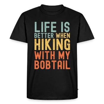 Bobtail Chien de randonnée rétro - T-shirt Premium bio Homme - noir - Devant - Nico (187cm)