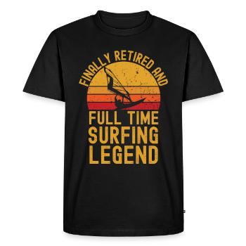Windsurfen Rente retro vintage - Männer Premium Bio T-Shirt - Schwarz - Vorne - Nico (187cm)