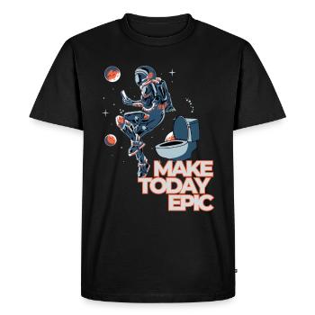 Rendez aujourd’hui épique - T-shirt Premium bio Homme - noir - Devant - Nico (187cm)