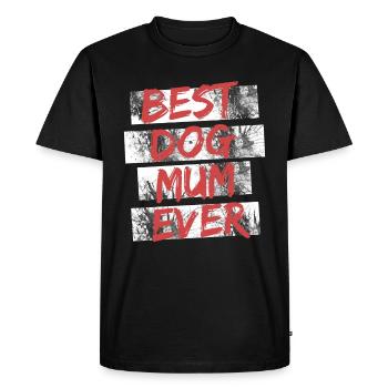 Meilleur chien maman jamais - T-shirt Premium bio Homme - noir - Devant - Nico (187cm)
